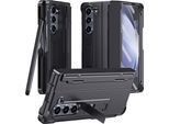 Custodia Per Samsung Galaxy Z Fold 6 Cover Rigida Antiurto Con Penna, Protezione Cerniera E Protezione Schermo Nero