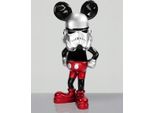 Casa Padrino Xxl Scultura Decorativa Nero / Rosso / Argento H. 120 Cm - Decorazione Per Il Soggiorno E Il Giardino