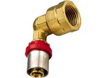 Angolo Di Transizione A Pressione Pipetec Da Tubo Composito In Alluminio 26 X 3 Mm A Filettatura Interna Da 3/4": 26 X 3 Mm - 3/4 Pollici Dimensioni: 26 X 3 Mm - 3/4 Pollici"