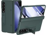 Custodia Per Samsung Galaxy Z Fold 3 5G Custodia Rigida Per Pc Con Protezione Della Cerniera E Protezione Dello Schermo Integrata, Verde Stand