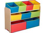 Scaffale Per Bambini Ginger Home Per Organizzare I Giocattoli Con 9 Scatole In Tessuto, 3 Livelli - Colorato
