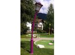 Casa Padrino Lanterna Da Giardino In Stile Liberty Viola H. 353,5 Cm - Illuminazione Per Esterni
