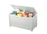 Scatola Portagiochi In Legno Per Bambini Di Ginger Home Con Panca E Spazio Di Archiviazione - Bianco, Scaffale Per Bambini