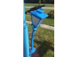 Casa Padrino Lanterna Da Giardino In Stile Liberty Blu H. 130 Cm - Illuminazione Da Esterno Nostalgica