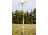 Casa Padrino Lanterna Da Giardino In Stile Liberty Verde / Viola / Bianco H. 400,5 Cm - Illuminazione Per Esterni
