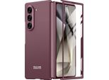 Custodia Per Samsung Galaxy Z Fold 6 Custodia Pc Solida Opaca E Sottile Con Pellicola Protettiva Sul Display Rosso