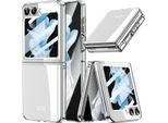 Custodia Per Samsung Galaxy Z Flip 6 / Z Flip 7 Fe Custodia Sottile In Plastica Elettrolitica Trasparente Con Protezione Dello Schermo Integrata Trasparente