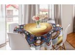 Abakuhaus Tovaglia Rotonda Mandala, Stile Boho Floreale, Tovaglia Circolare Per Sala Da Pranzo E Cucina, 150 Cm, Multicolore