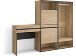 Consolle Ingresso, 190X35X145Cm, Con Cassetto, Scarpiera, Armadio Aperto, Rovere