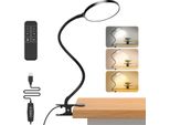 Lampada Da Tavolo A Led Da 40 Cm Dimmerabile A 3 Temperature Di Colore Lampada Da Lettura Regolabile Lampada Da Tavolo Con Protezione Degli Occhi Lampada A Morsetto Con Timer E Telecomando