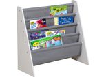 Libreria Per Bambini E Organizer Per Giocattoli Ginger Home, Scaffale In Legno Per Bambini, Bianco/Grigio