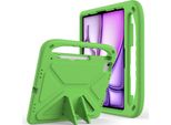 Custodia Protettiva Per Ipad Pro 13" M4 2024 Di 7A Generazione, Leggera Custodia Per Bambini In Eva Con Maniglia E Supporto Verde"