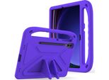 Custodia Protettiva Per Samsung Galaxy Tab S9 Fe+ 12.4" SM-X610 /SM-X616B, Custodia Leggera In Eva Per Bambini Con Maniglia E Supporto Viola"
