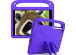 Custodia Protettiva Per Ipad 9A Generazione/ 8A Generazione/ 7A Generazione, Ipad 10,2" 2021/2020/2019, Custodia Leggera In Eva Per Bambini Con Maniglia E Supporto Viola"
