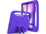 Custodia Protettiva Per Ipad Pro 13" M4 2024 Di 7A Generazione, Leggera Custodia Per Bambini In Eva Con Maniglia E Supporto Viola"