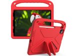 Custodia Protettiva Per Ipad Air 5 /Air 4 /Ipad Pro 11 2022/2021/2020/2018, Ipad 10.9", Custodia Leggera In Eva Per Bambini Con Maniglia E Supporto Rosso"