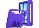 Custodia Protettiva Per Ipad Pro 11" M4 2024 Di Quinta Generazione, Leggera Custodia Per Bambini In Eva Con Maniglia E Supporto Viola"