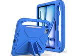 Custodia Protettiva Per Ipad Pro 11" M4 2024 Di Quinta Generazione, Leggera Custodia Per Bambini In Eva Con Maniglia E Supporto Blu"