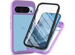 Custodia Per Google Pixel 10 Pro Xl, Paraurti Con Protezione Dello Schermo Integrata A 360° Custodia Protettiva Per Tutto Il Corpo Viola
