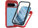 Custodia Per Google Pixel 10 / Pixel 10 Pro, Paraurti Con Protezione Dello Schermo Integrata A 360° Custodia Protettiva Per Tutto Il Corpo Rosso