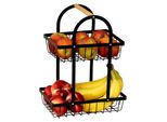 Deccaro Cesto Portafrutta, 2 Livelli, Nero, Piccolo