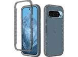 Custodia Per Google Pixel 9 / Pixel 9 Pro, Copertura Posteriore Trasparente Ibrida, Robusto Paraurti In Tpu, Custodia Antiurto Grigio