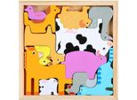 Puzzle Di Legno - Animali Della Fattoria