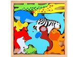 Puzzle Di Legno - Animali Dello Zoo