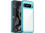 Custodia Per Google Pixel 9 Pro Trasparente, Antiurto Custodia Protettiva In Silicone Tpu Azzurro