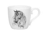 KöNitz Becher Amazing Animals Pferd, Tasse, Kaffeetasse, Bone China, Schwarz, 425 Ml, 1120572864