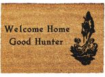 Zerbino Welcome Home Good Hunter | Zerbino Bloodborne | Regali Per Giocatori | Zerbino Per Giocatori | Regalo Di Inaugurazione Casa | Regalo Per Geek