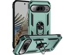 Custodia Per Google Pixel 9 / Pixel 9 Pro A Doppio Strato, Robusta E Con Protezione Militare, Con Supporto Ad Anello E Supporto Verde