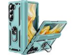 Custodia Per Samsung Galaxy Z Fold 6 Robusta A Doppio Strato, Protezione Militare Con Supporto Ad Anello E Stand Verde