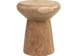 Casa Padrino Tavolino / Sgabello In Legno Massiccio Colori Naturali Ø 40 X H. 48 Cm - Mobili