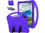 Custodia Per Bambini Per Ipad Pro 11" M4 (2024), Custodia Antiurto Leggera In Eva Con Supporto Pieghevole E Maniglia Viola"