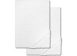 Confezione Doppia Cloudcomfort Basic, Lenzuolo Elastico In Jersey Bianco 120 X 200 Cm (2 Pezzi)