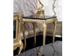 Casa Padrino Tavolino Barocco Nero / Argento / Oro H. 60 Cm - Mobili Barocchi