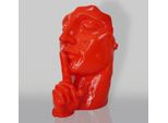 Casa Padrino Xxl Scultura Decorativa Rossa H. 140 Cm - Decorazione Per Soggiorno E Giardino