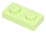 Lego® 1X 1X2 Platten 3023 - Piastra GelbgrüN - Verde Giallastro