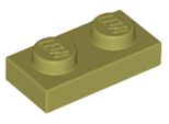 Piastre Lego® 1X 1X2 3023 - Piastra Verde Oliva - Verde Oliva