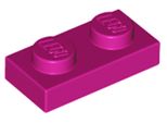 Lego® 100X Piastre 1X2 3023 - Piastra Magenta - Magenta