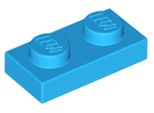 Lego® 100X 1X2 Piastre 3023 - Piastra Dunkles Azurblau - Azzurro Scuro