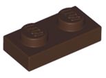 Lego® 250X Piatti 1X2 3023 - Piatto Dunkelbraun - Marrone Scuro