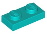 Piastre Lego® 1X 1X2 3023 - Piastra Dunkles TüRkies - Turchese Scuro