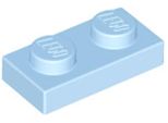 Lego® 50X 1X2 Piatti 3023 - Piatto Helles Hellblau - Azzurro Brillante