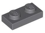 Lego® 100X 1X2 Piastre 3023 - Piastra Dunkles Blaugrau - Grigio Scuro Bluastro