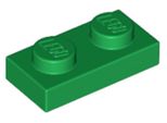 Piastre Lego® 250X 1X2 3023 - Piastra Verde - Verde