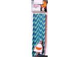 Amscan - Cannuccia Per Bere "Popotes"" Confezione Da 12 SG35138 (Taglia Unica) (Blu/Bianco)"