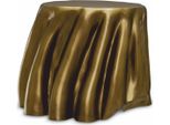 Casa Padrino Tavolino In Alluminio Ottone Vintage 65 X 57 X H. 45,5 Cm - Mobili