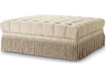 Casa Padrino Sgabello Chesterfield Crema 125 X 125 X H. 47 Cm - Sgabello Quadrato